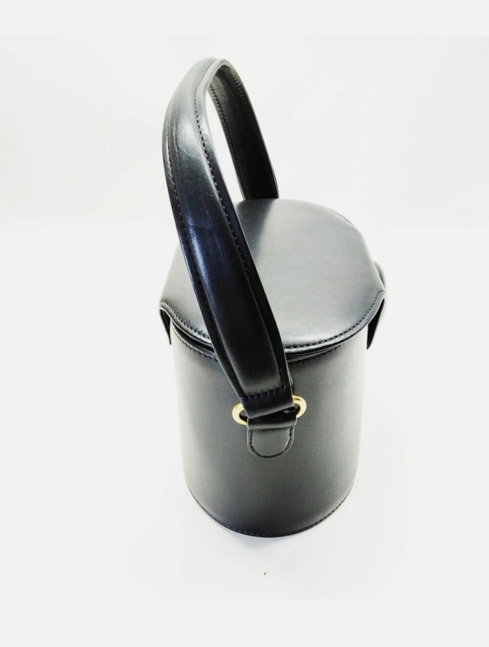 EUC Givenchy Vintage Black Leather Vanity Bag Top-Handle Handbag - Picture 2 of 5